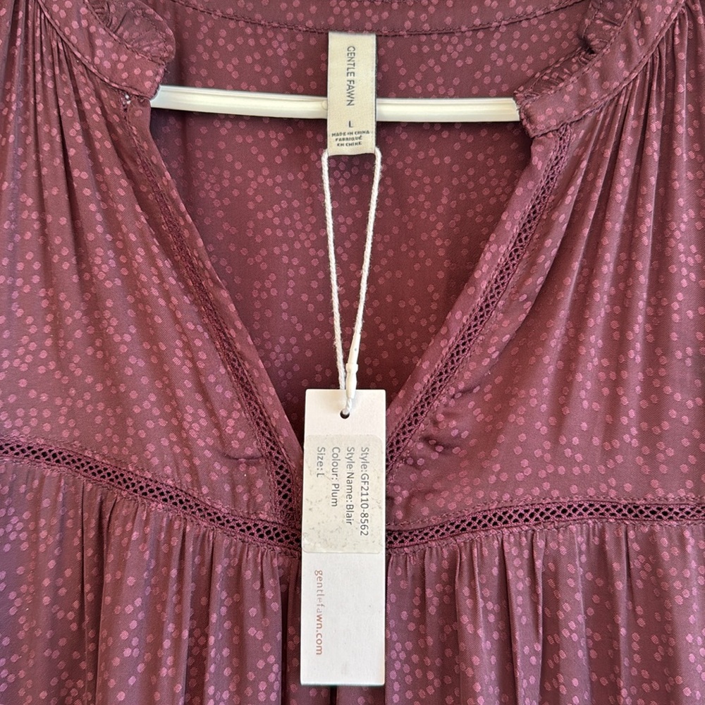 Gentle Fawn - Blair Dress - In Plum - Size Large - Picture 4 of 8